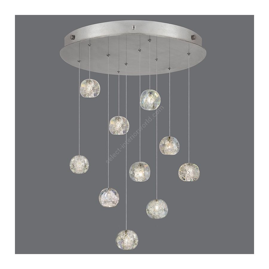 Platinized silver leaf finish