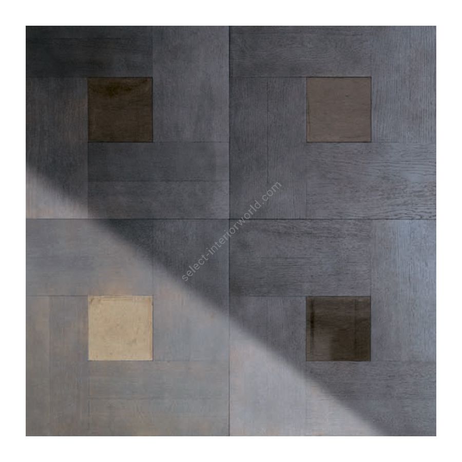 Wood Finish: Oak Grey; Marble Finish: Brown