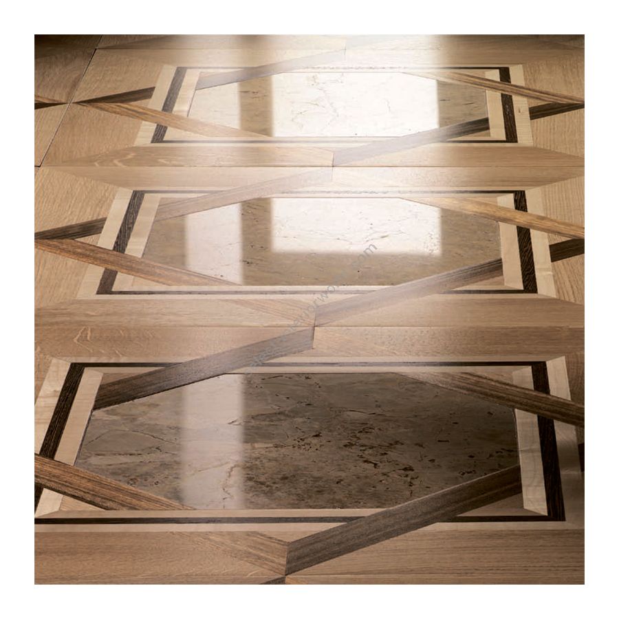 Wood Finish: Oak Natural / Mutenya, Maple; Marble Finish: Yellow