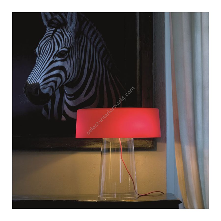 Opal red lampshade / Red cable