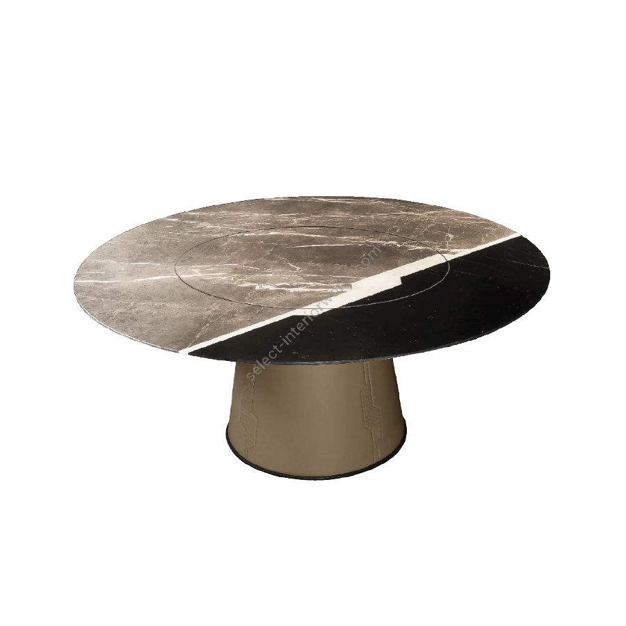 Dining table / Marble top / With integrated lazy susan