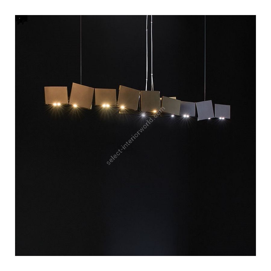 Suspension lamp / Finish: Raw metal / Raw brass