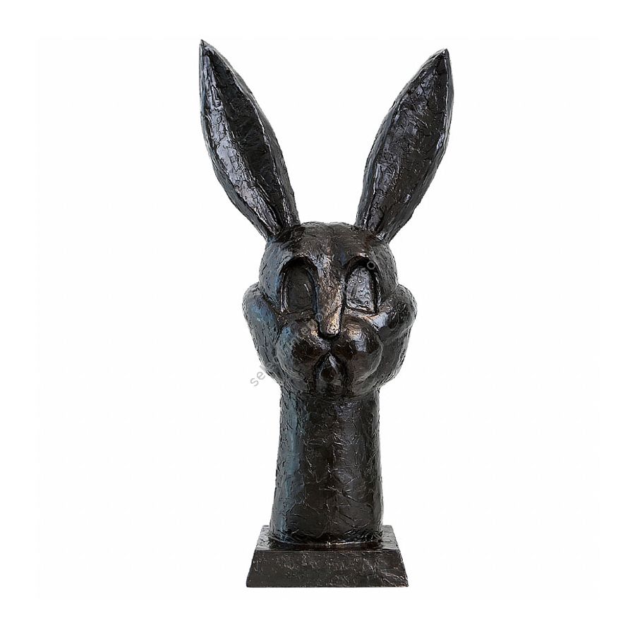 Black / Brown patina finish / Bronze base in color of sculpture / cm.: 81.28 x 39.37 x 20.32 / inch.: 32" x 15.5" x 8"