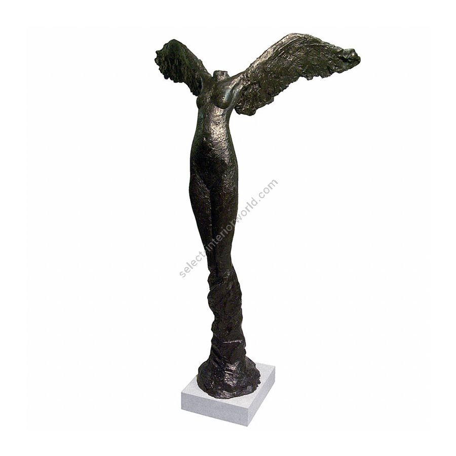 Black / Brown patina finish / Light grey granite base / cm.: 186.69 x 114.3 x 63.5 / inch.: 73.5” x 45” x 25”