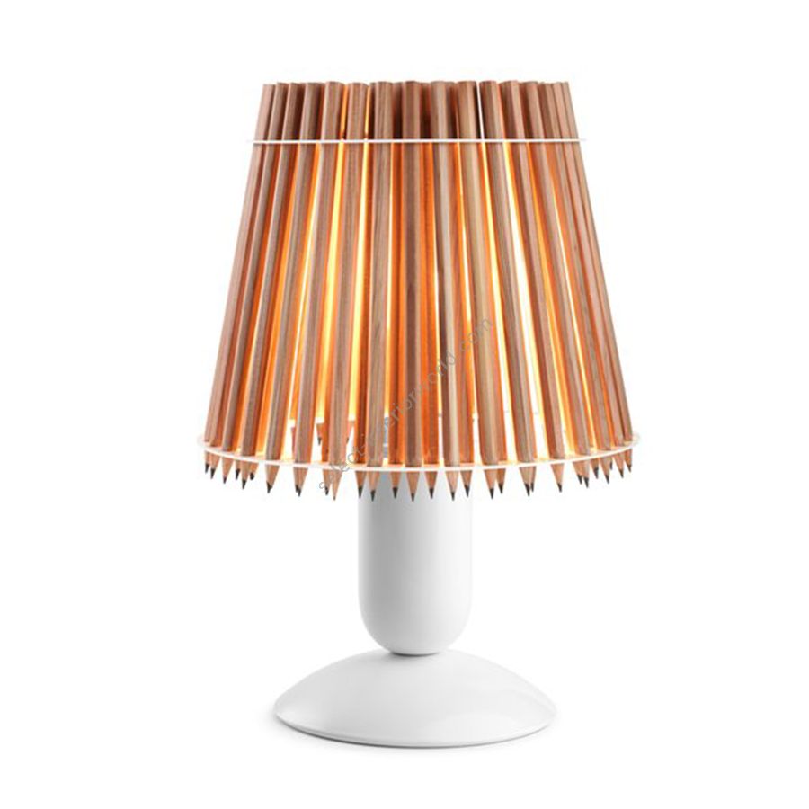 Natural colour lampshade / White stand