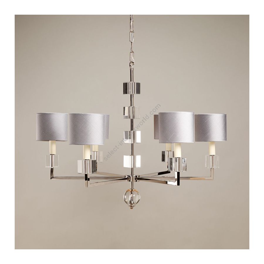 Chandelier / Lampshade colour: Silver colour, material silk