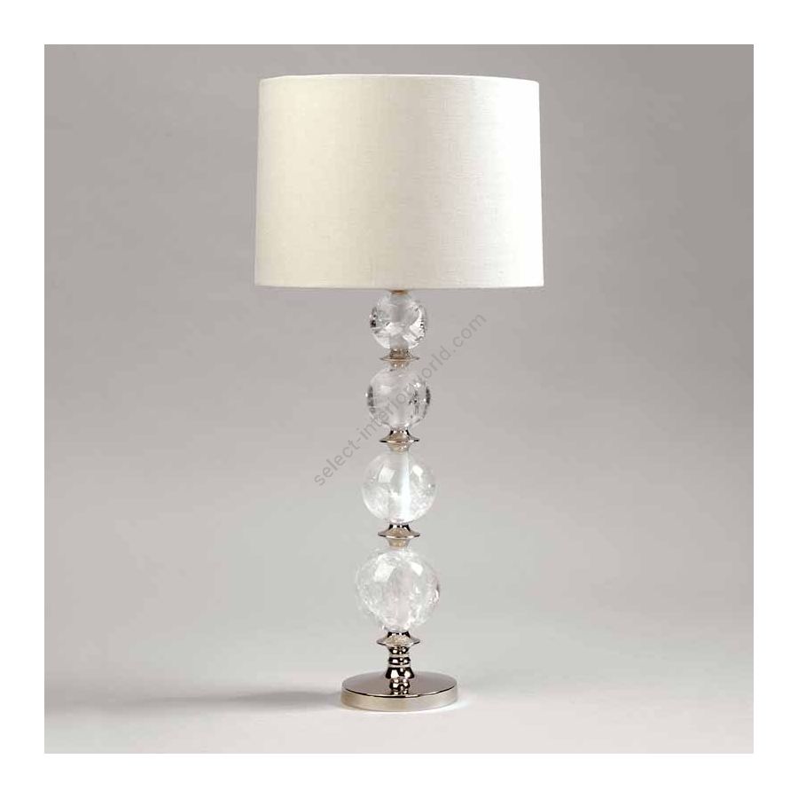 Table lamp / Laminated type of lampshade / Gardenia colour, material linen