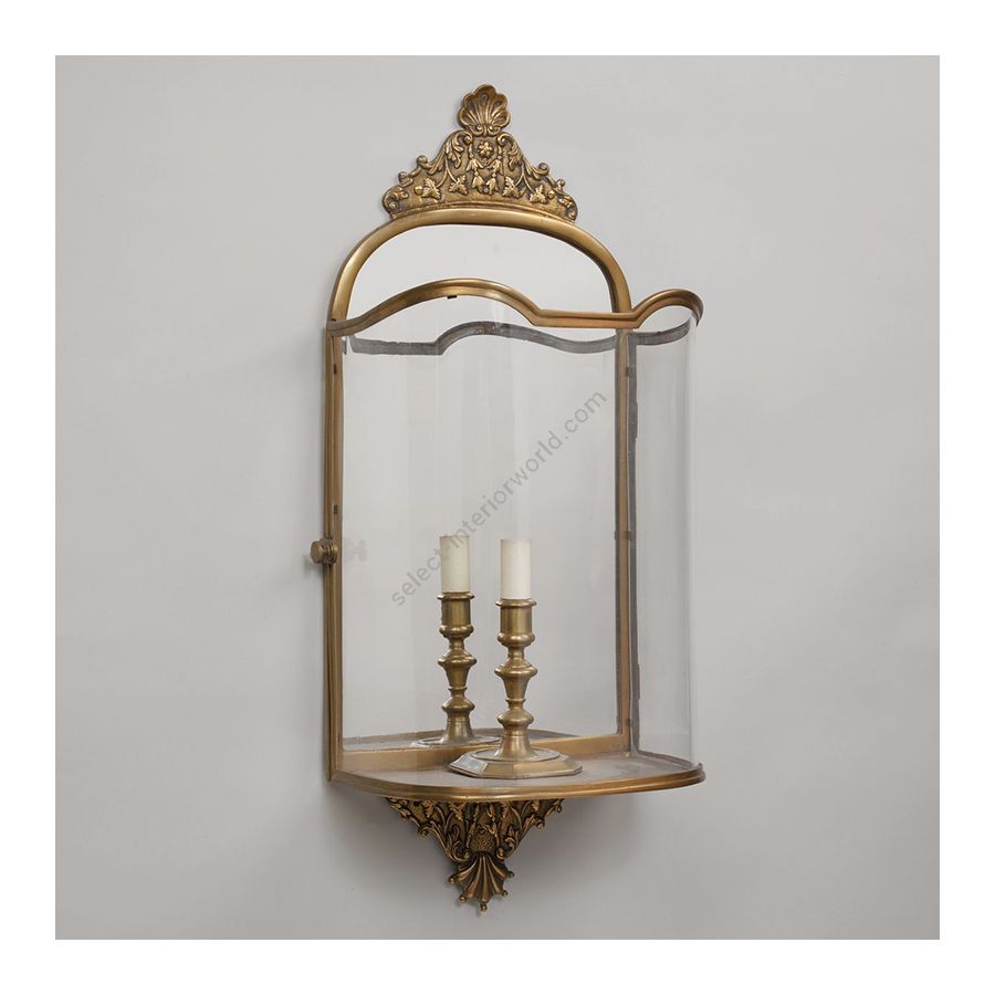 Wall lamp / Brass finish / Mirror and plexiglass