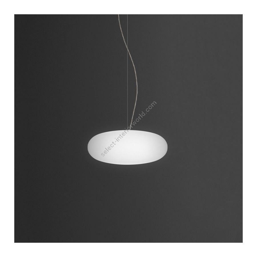 Pendant lamp / White finish / cm.: max 200 (H1/19) x 45 x 45