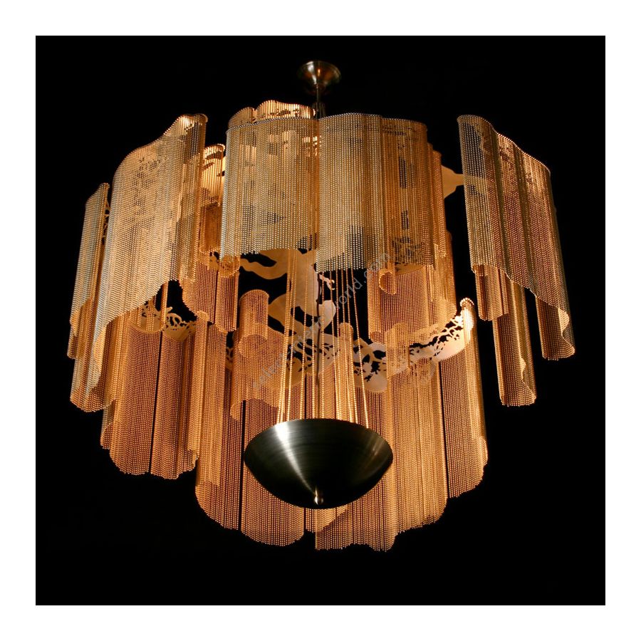 Brass color range, cm.: 120 x 100 x 100 / inch.: 47" x 39" x 39" size