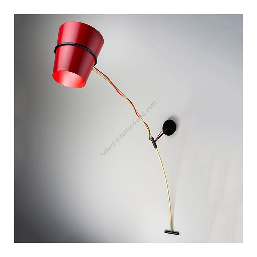 Wall lamp / Carmine Red outside color / Carmine Red inside color