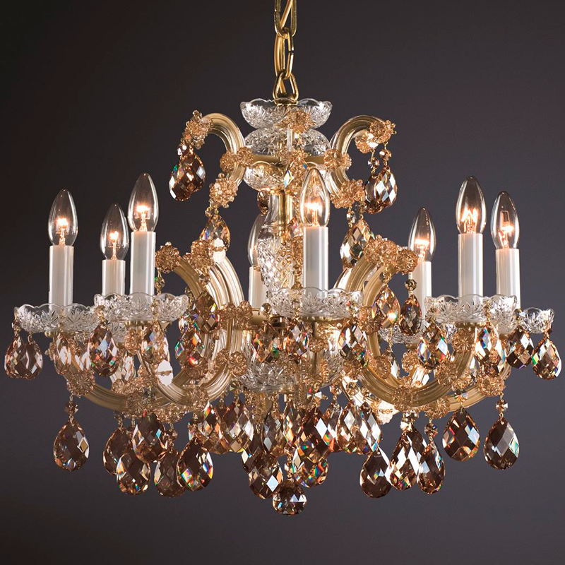 Preciosa / Gold Crystal Chandelier / Roi Price, buy Online on Select